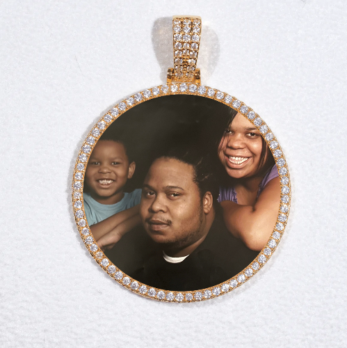 MEDIUM 3D CIRCLE CUSTOM PICTURE PENDANT