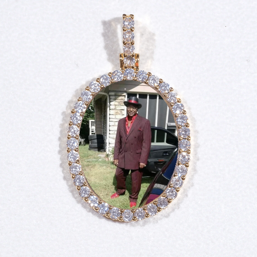3D Oval Custom Picture Pendant