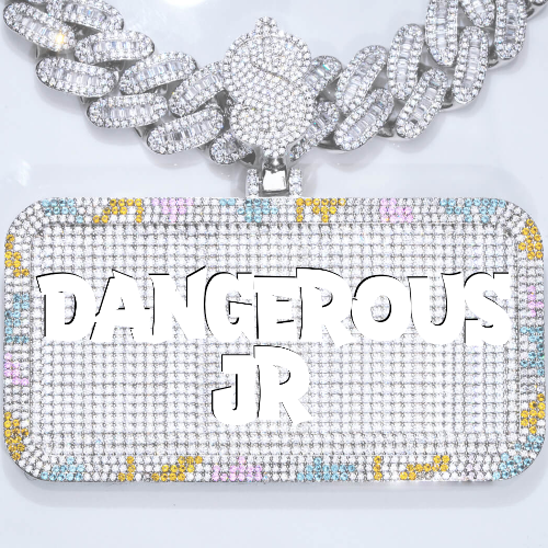 CUSTOM LETTER NECKLACE 3D COLORFUL SQUARE