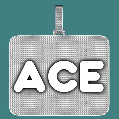 CUSTOM LETTER NECKLACE 3D BIG SQUARE