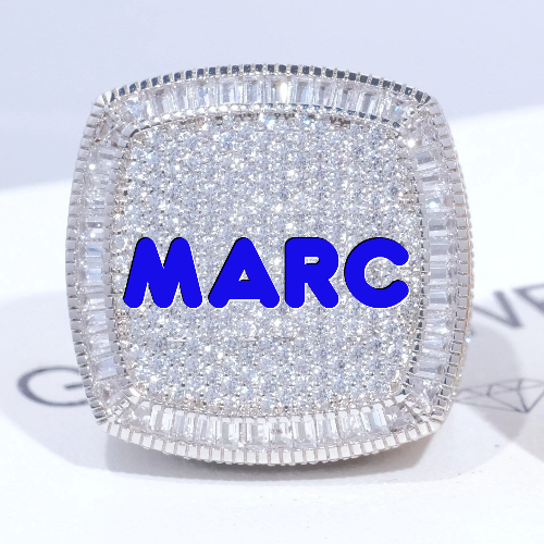 CUSTOM LETTER 3D ICED RING