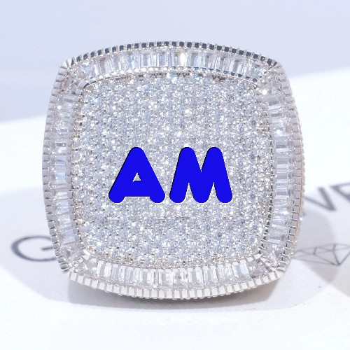 CUSTOM LETTER 3D ICED RING