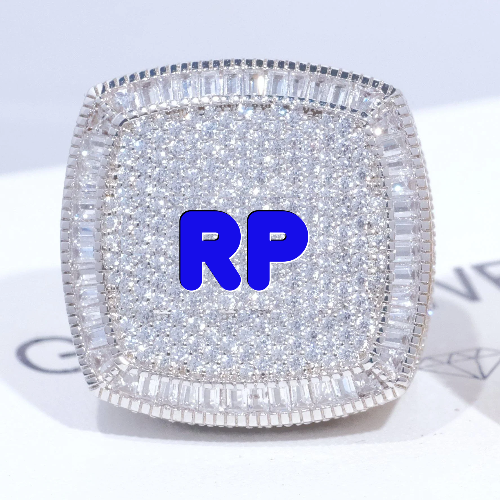 CUSTOM LETTER 3D ICED RING