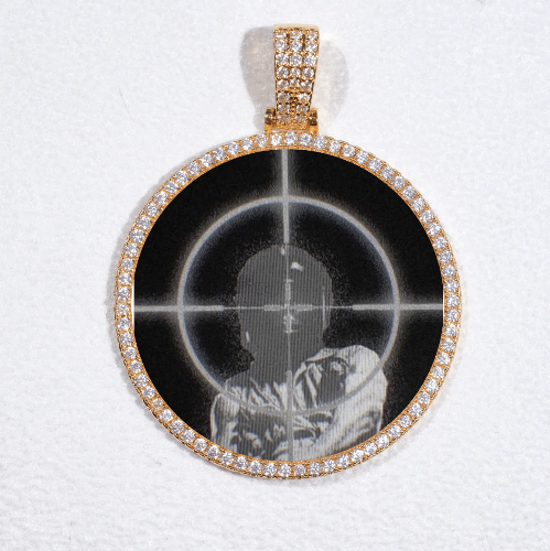 MEDIUM 3D CIRCLE CUSTOM PICTURE PENDANT