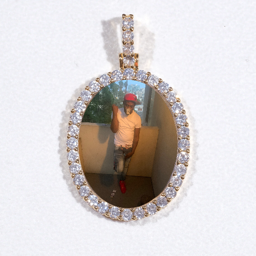 3D Oval Custom Picture Pendant