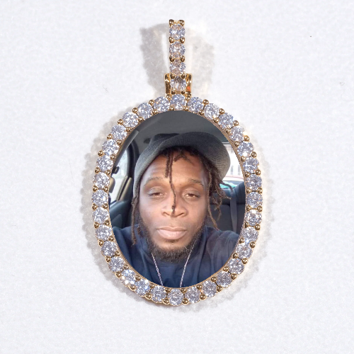 3D Oval Custom Picture Pendant