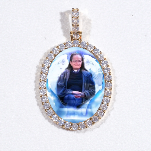 3D Oval Custom Picture Pendant