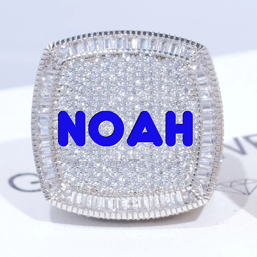 CUSTOM LETTER 3D ICED RING