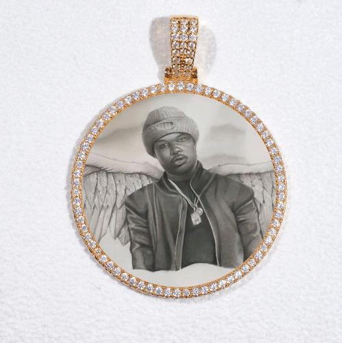 MEDIUM 3D CIRCLE CUSTOM PICTURE PENDANT