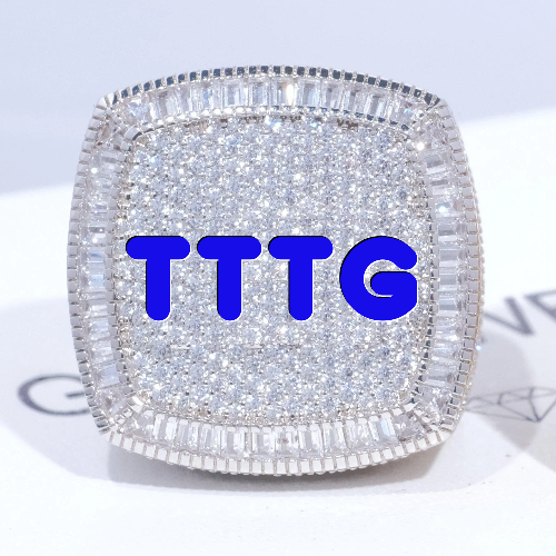 CUSTOM LETTER 3D ICED RING