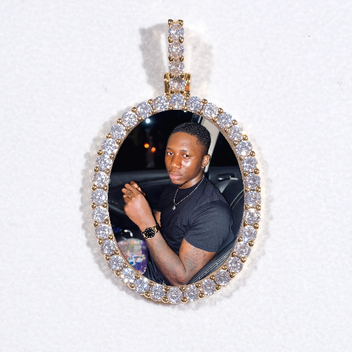 3D Oval Custom Picture Pendant