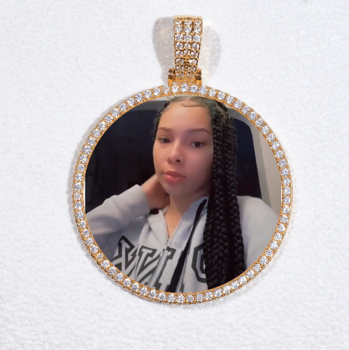 MEDIUM 3D CIRCLE CUSTOM PICTURE PENDANT