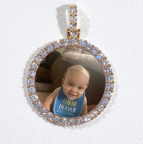 3D CIRCLE CUSTOM PICTURE PENDANT SMALL SIZE