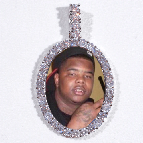 Large 3D Oval Custom Picture Pendant