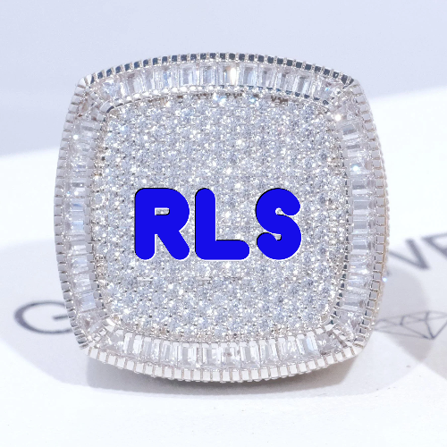 CUSTOM LETTER 3D ICED RING