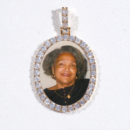 3D Oval Custom Picture Pendant
