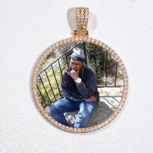 MEDIUM 3D CIRCLE CUSTOM PICTURE PENDANT