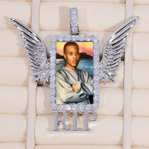 RIP WING 3D CUSTOM PICTURE PENDANT