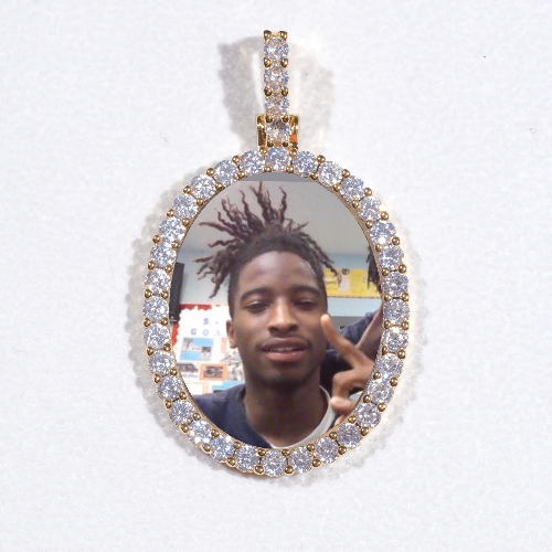 3D Oval Custom Picture Pendant