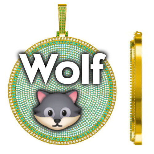 CUSTOM LETTER NECKLACE 3D BIG DISC
