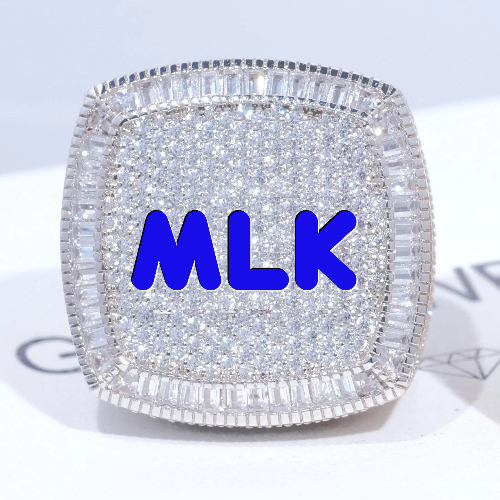 CUSTOM LETTER 3D ICED RING