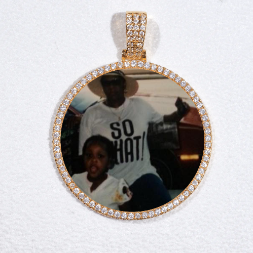 MEDIUM 3D CIRCLE CUSTOM PICTURE PENDANT
