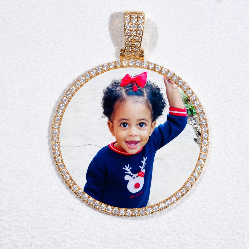 MEDIUM 3D CIRCLE CUSTOM PICTURE PENDANT