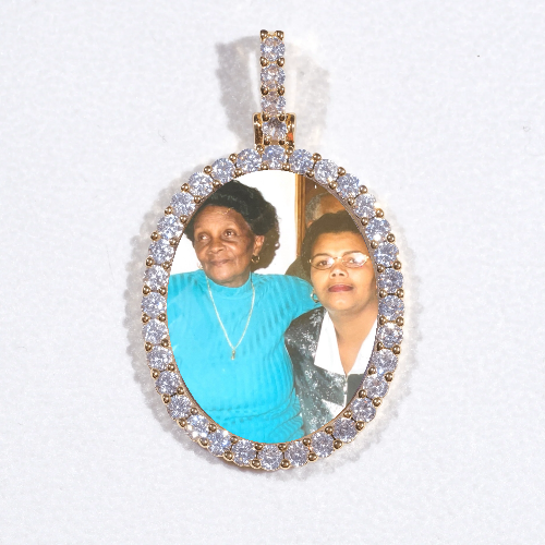 3D Oval Custom Picture Pendant