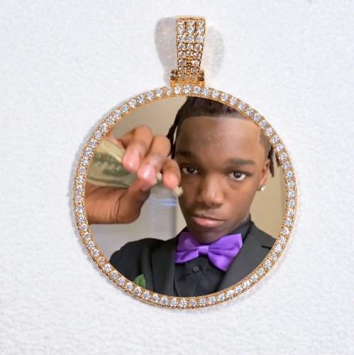 MEDIUM 3D CIRCLE CUSTOM PICTURE PENDANT