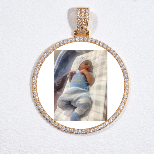 MEDIUM 3D CIRCLE CUSTOM PICTURE PENDANT