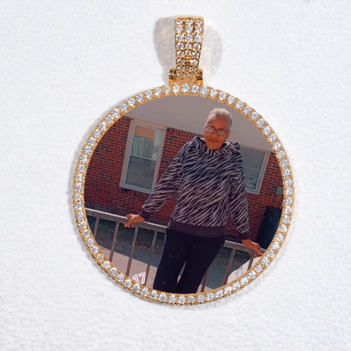MEDIUM 3D CIRCLE CUSTOM PICTURE PENDANT