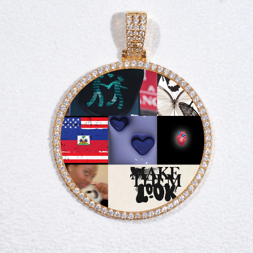 MEDIUM 3D CIRCLE CUSTOM PICTURE PENDANT