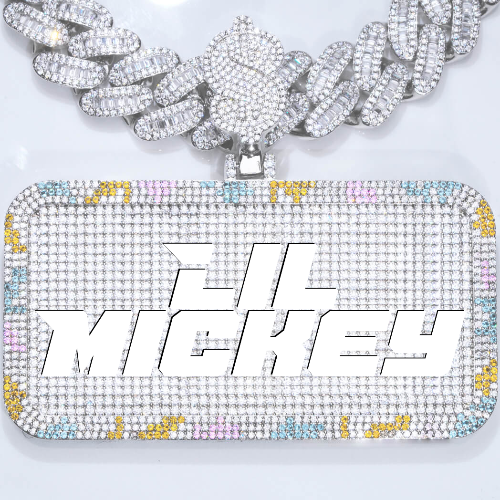 CUSTOM LETTER NECKLACE 3D COLORFUL SQUARE