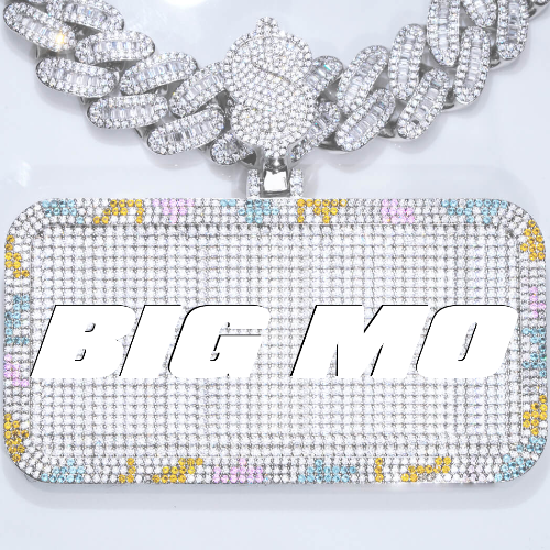 CUSTOM LETTER NECKLACE 3D COLORFUL SQUARE