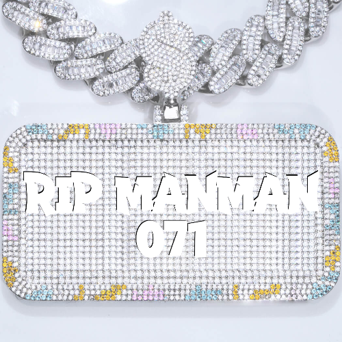 CUSTOM LETTER NECKLACE 3D COLORFUL SQUARE