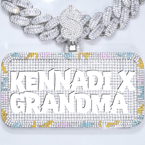 CUSTOM LETTER NECKLACE 3D COLORFUL SQUARE