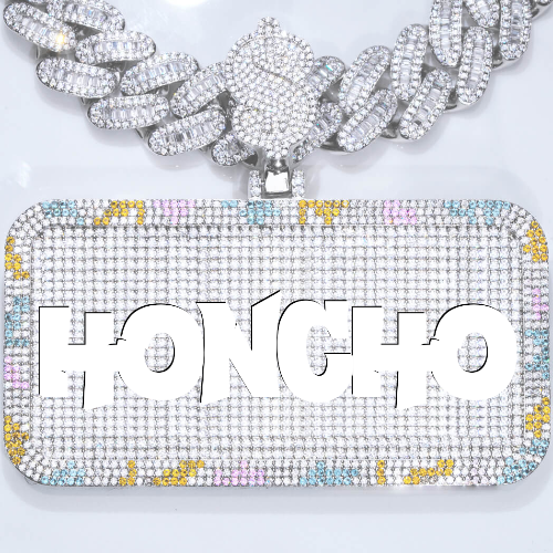 CUSTOM LETTER NECKLACE 3D COLORFUL SQUARE