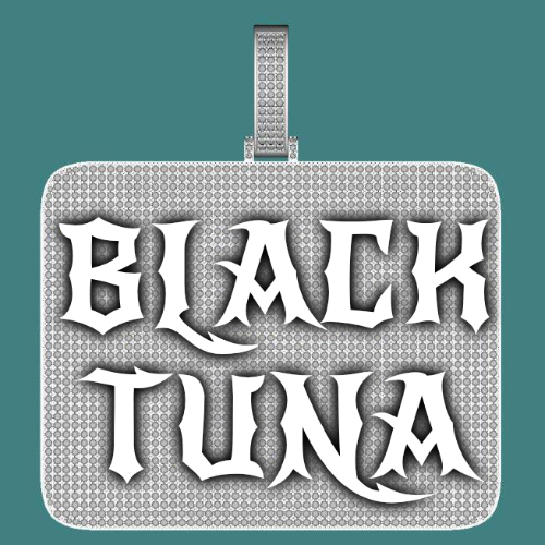 CUSTOM LETTER NECKLACE 3D BIG SQUARE