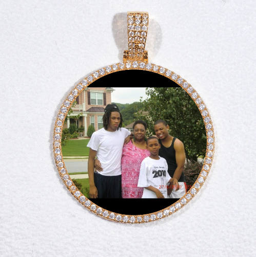 MEDIUM 3D CIRCLE CUSTOM PICTURE PENDANT