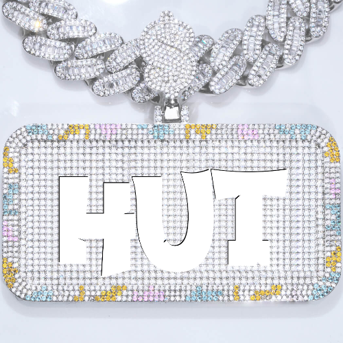CUSTOM LETTER NECKLACE 3D COLORFUL SQUARE