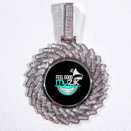 Large 3D Baguette Custom Picture Pendant