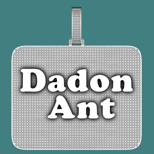 CUSTOM LETTER NECKLACE 3D BIG SQUARE