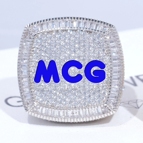CUSTOM LETTER 3D ICED RING