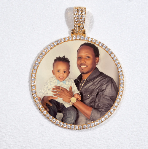MEDIUM 3D CIRCLE CUSTOM PICTURE PENDANT