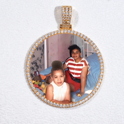 MEDIUM 3D CIRCLE CUSTOM PICTURE PENDANT