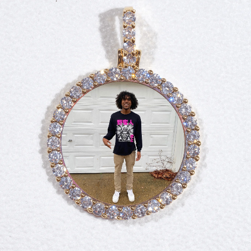 3D CIRCLE CUSTOM PICTURE PENDANT SMALL SIZE
