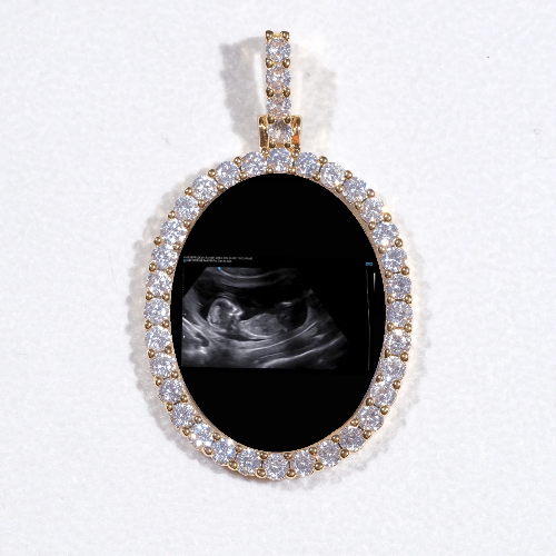 3D Oval Custom Picture Pendant