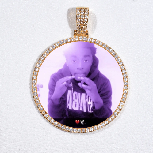 MEDIUM 3D CIRCLE CUSTOM PICTURE PENDANT