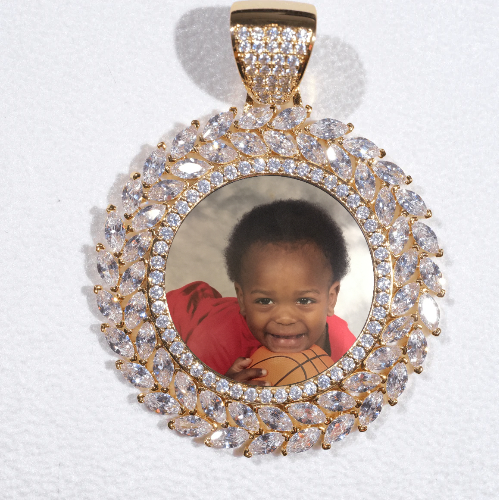 Large 3D Wheat Ear Custom Picture Pendant
