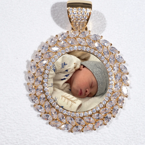 Large 3D Wheat Ear Custom Picture Pendant